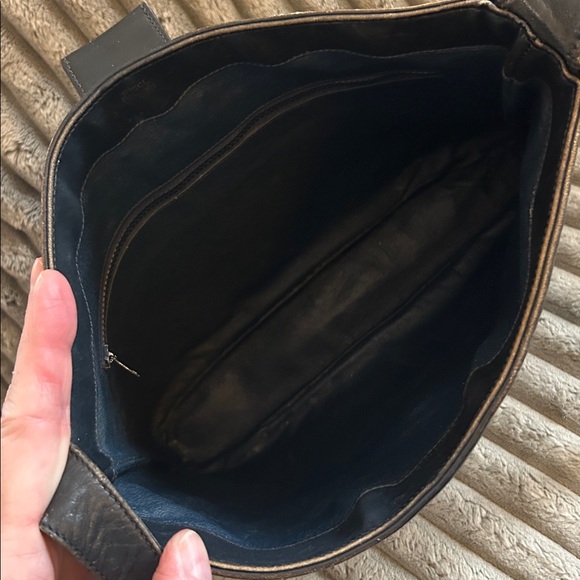 Gucci GG Britt Blondie Bag Shoulder Purse Coated Canvas Italian Navy Leather - Picture 10 of 17